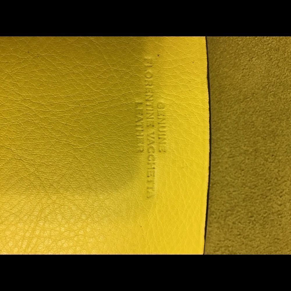 Boldrini Oversized Selleria Yellow Leather Portfolio Envelope Style Clutch - Picture 6 of 12
